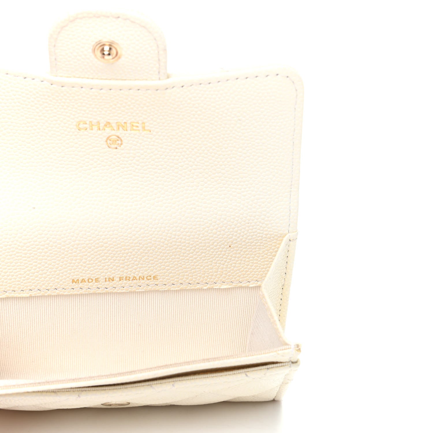 Chanel Caviar Quilted Flap Card Holder White 5 of 8
