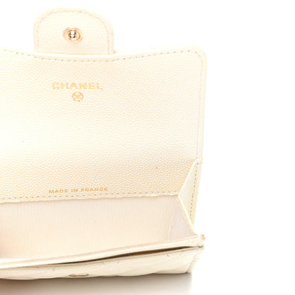 Chanel Caviar Quilted Flap Card Holder White 5 of 8