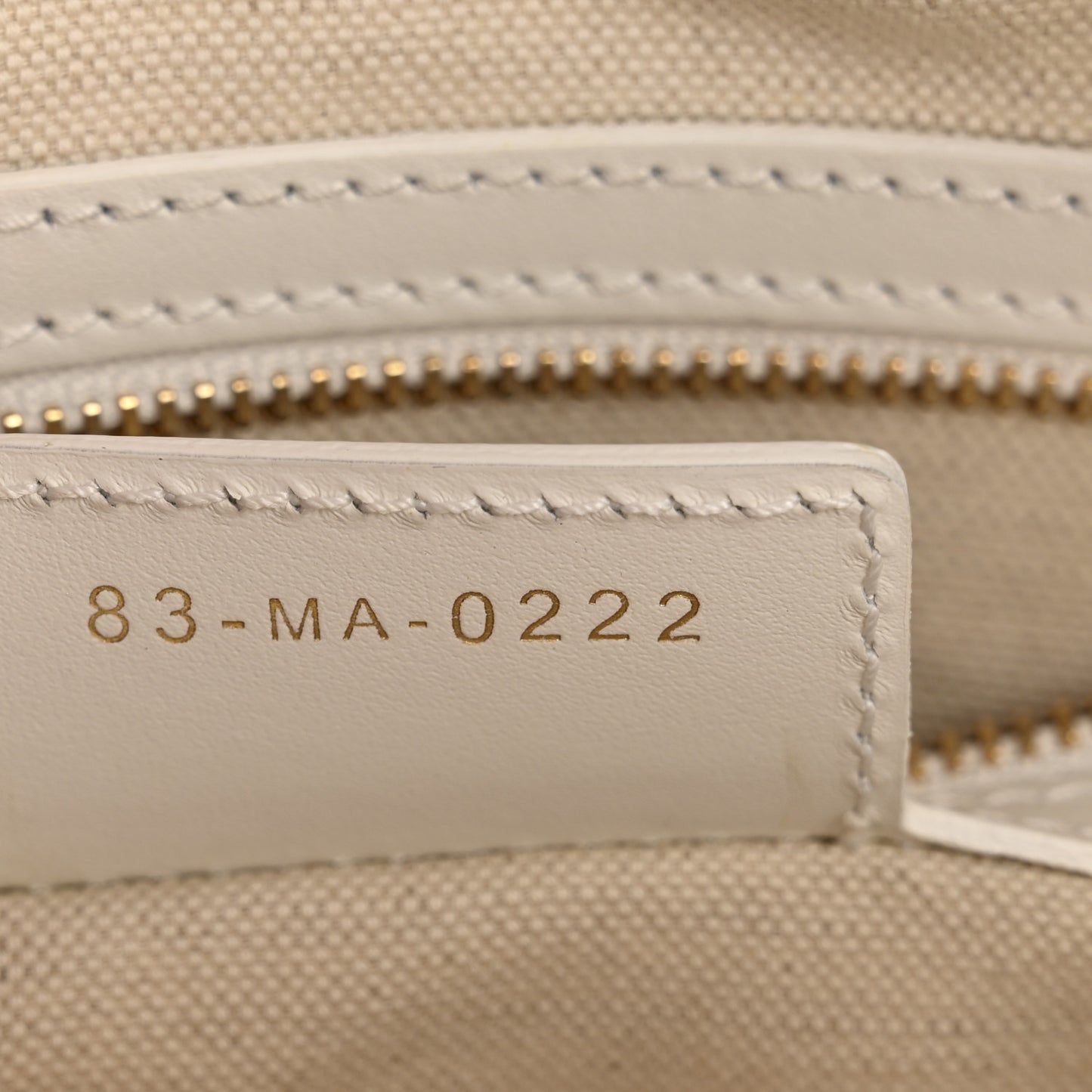 Calfskin Small Dior Vibe Zip Bowling Bag White