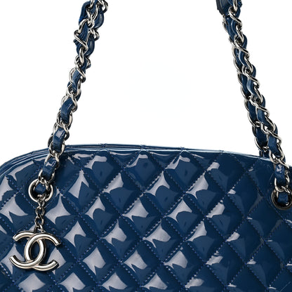 Chanel Patent Quilted Medium Just Mademoiselle Blue 8 of 13