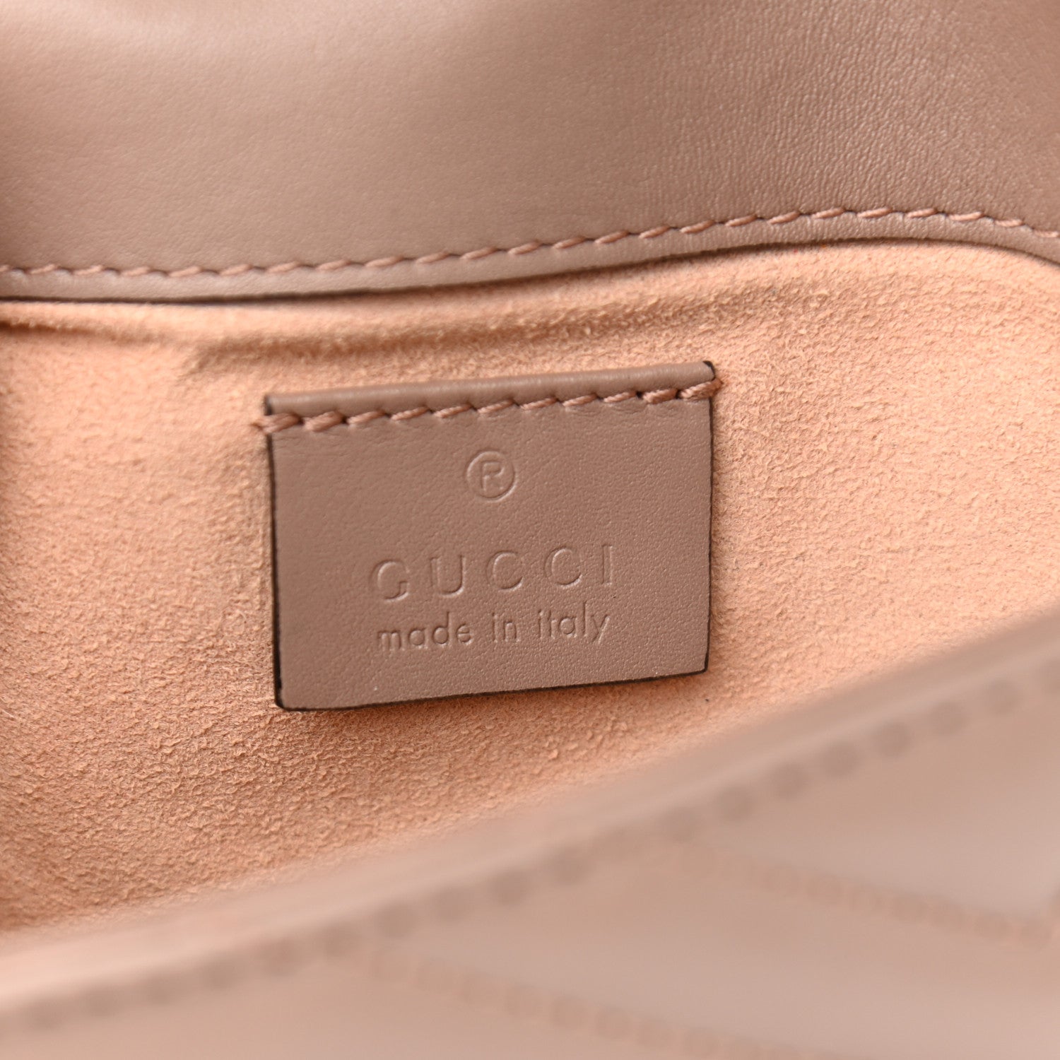 Gucci Calfskin Matelasse Super Mini GG Marmont Shoulder Bag Porcelain Rose 6 of 11