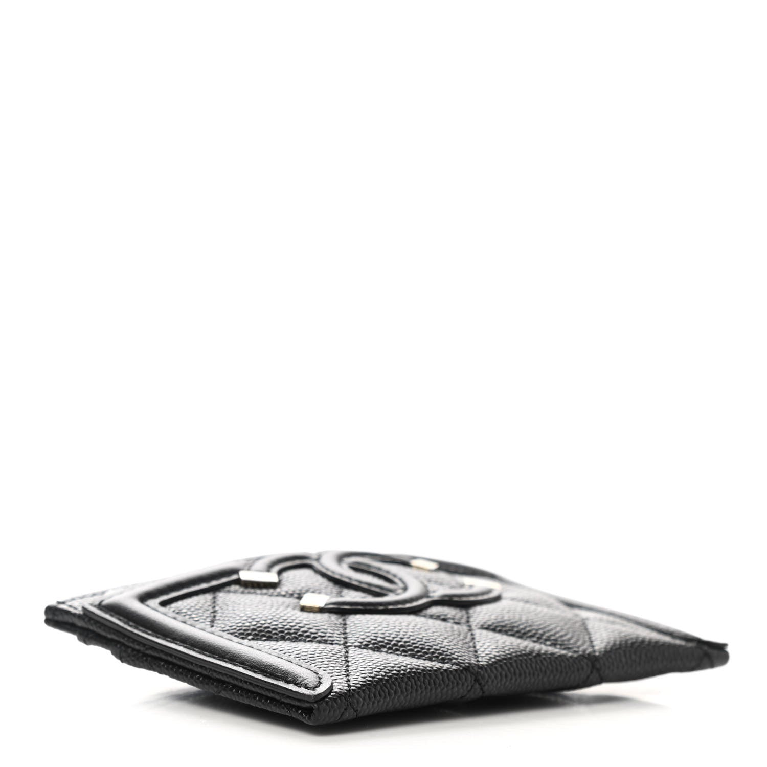 Chanel Caviar Quilted Filigree Card Holder Black 4 of 8
