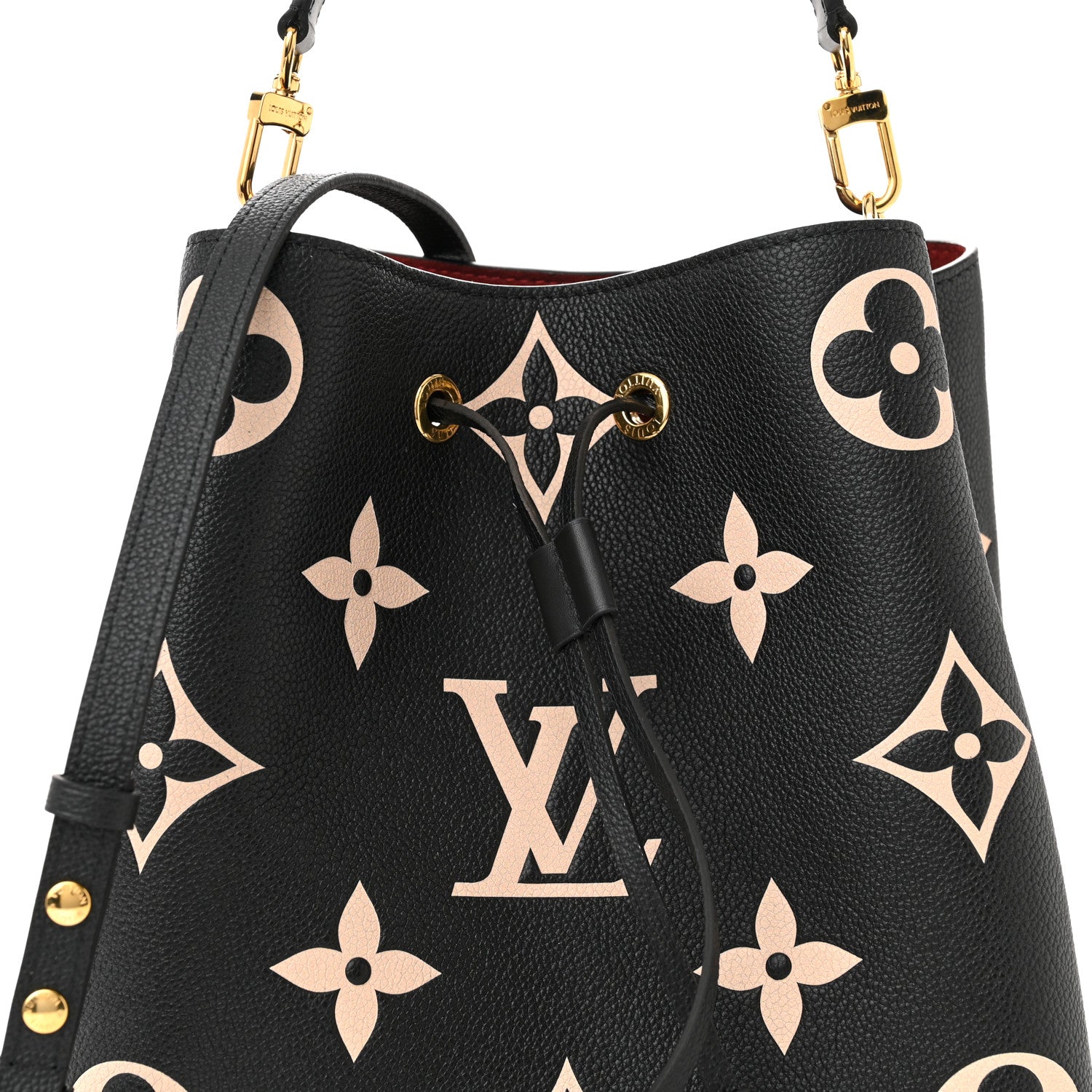 Louis Vuitton LOUIS VUITTON Empreinte Monogram Giant Neonoe MM Black Beige 9 of 12