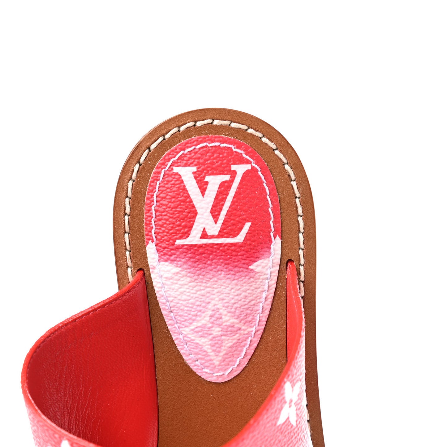 Monogram Escale Palma Sandals 37.5 Rouge