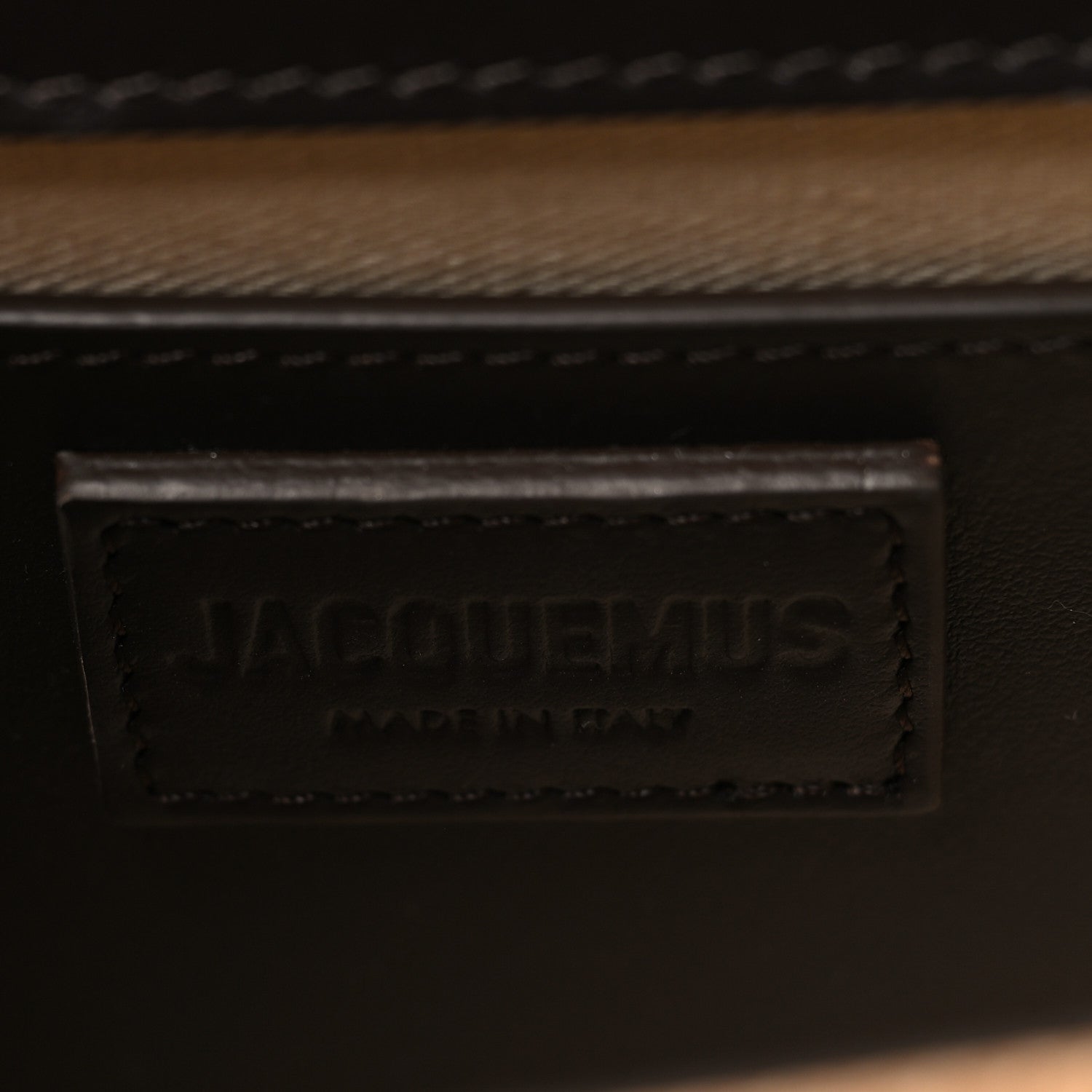 Jacquemus Raffia Smooth Calfskin Le Grand Bambino Natural Dark Brown 6 of 9