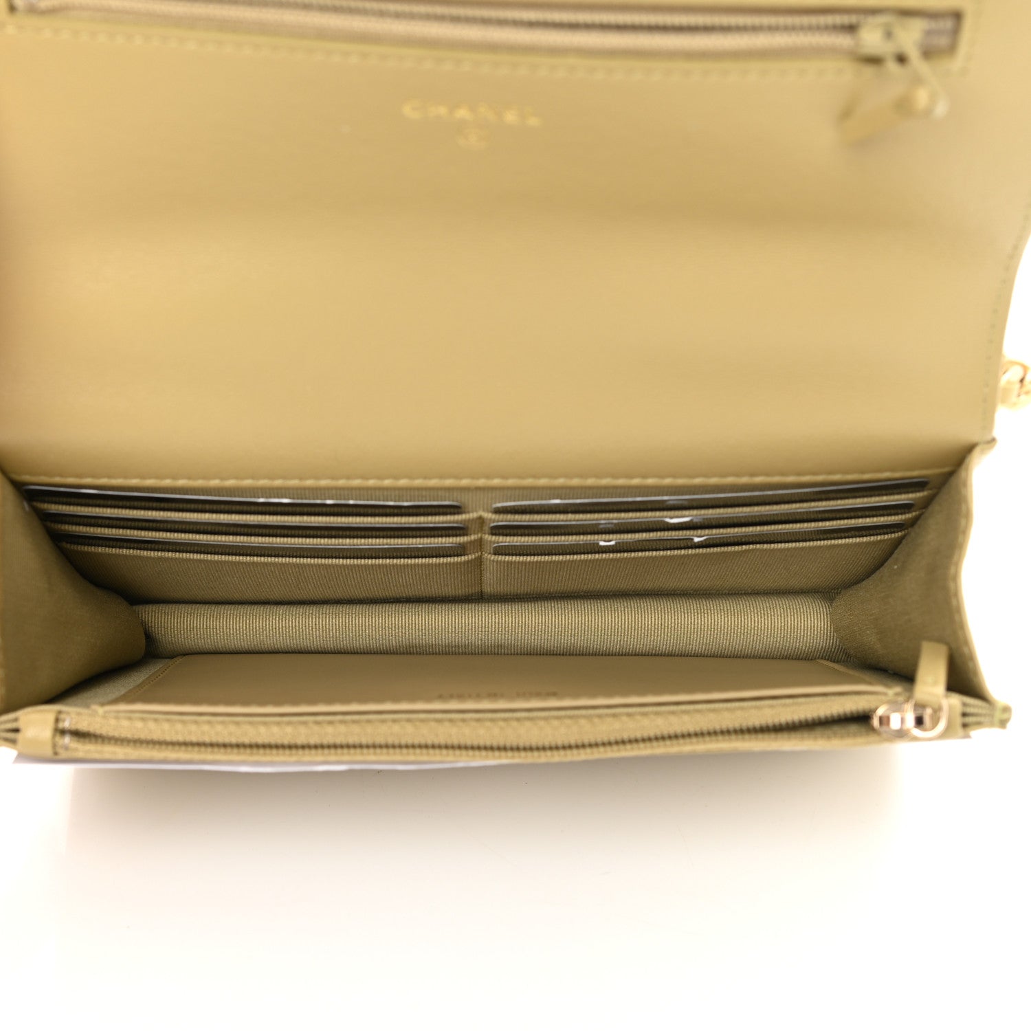 Chanel Lambskin Quilted Chanel 19 Wallet On Chain WOC Light Green 4 of 13