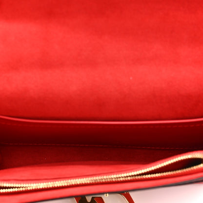 Louis Vuitton Calfskin Chain Louise MM Red 5 of 10