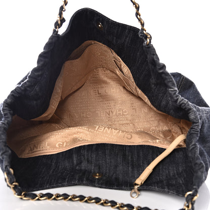 Chanel Denim XL Coco Cabas Tote Dark Blue 4 of 18
