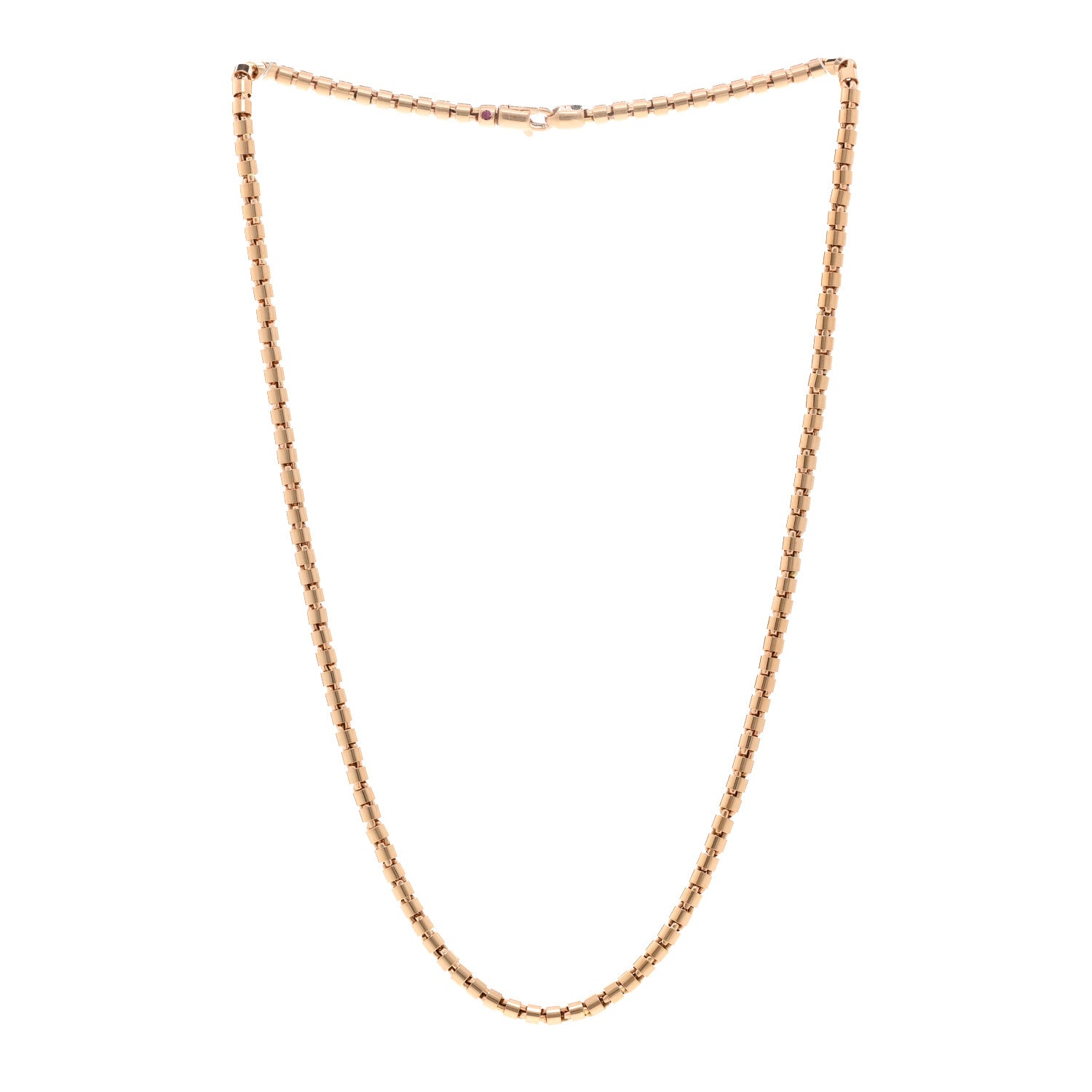 Roberto Coin 18K Rose Gold 3mm Chain Necklace 3 of 6