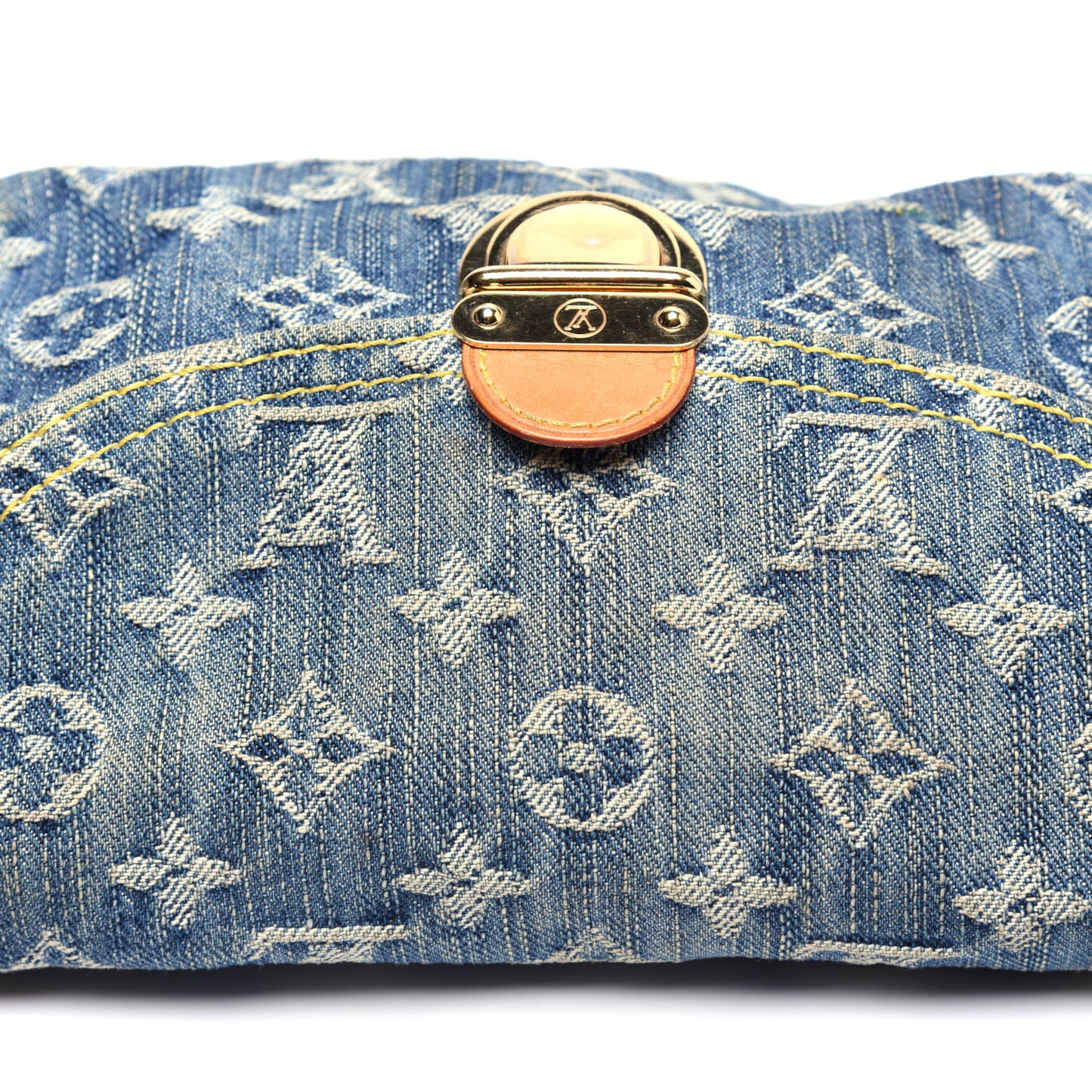 Monogram Denim Mini Pleaty Blue