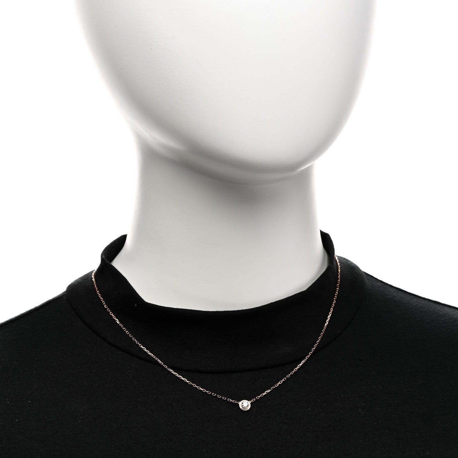 Cartier 18K Pink Gold Diamond LM D'Amour Pendant Necklace 2 of 4