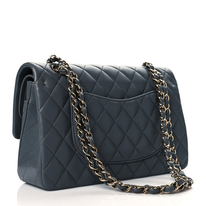 Chanel Lambskin Quilted Medium Double Flap Dark Grey 2 of 10