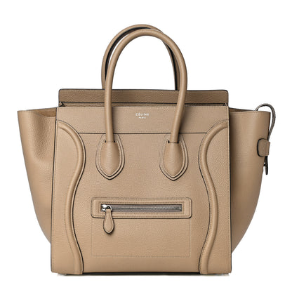 Celine Drummed Calfskin Mini Luggage Dune 1 of 11