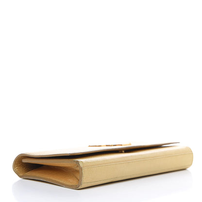 Saint Laurent Metallic Calfskin Monogram Cassandre Clutch Gold 4 of 14
