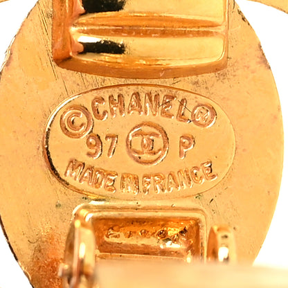 Chanel Metal CC Turnlock Clip On Earrings Gold 4 of 5
