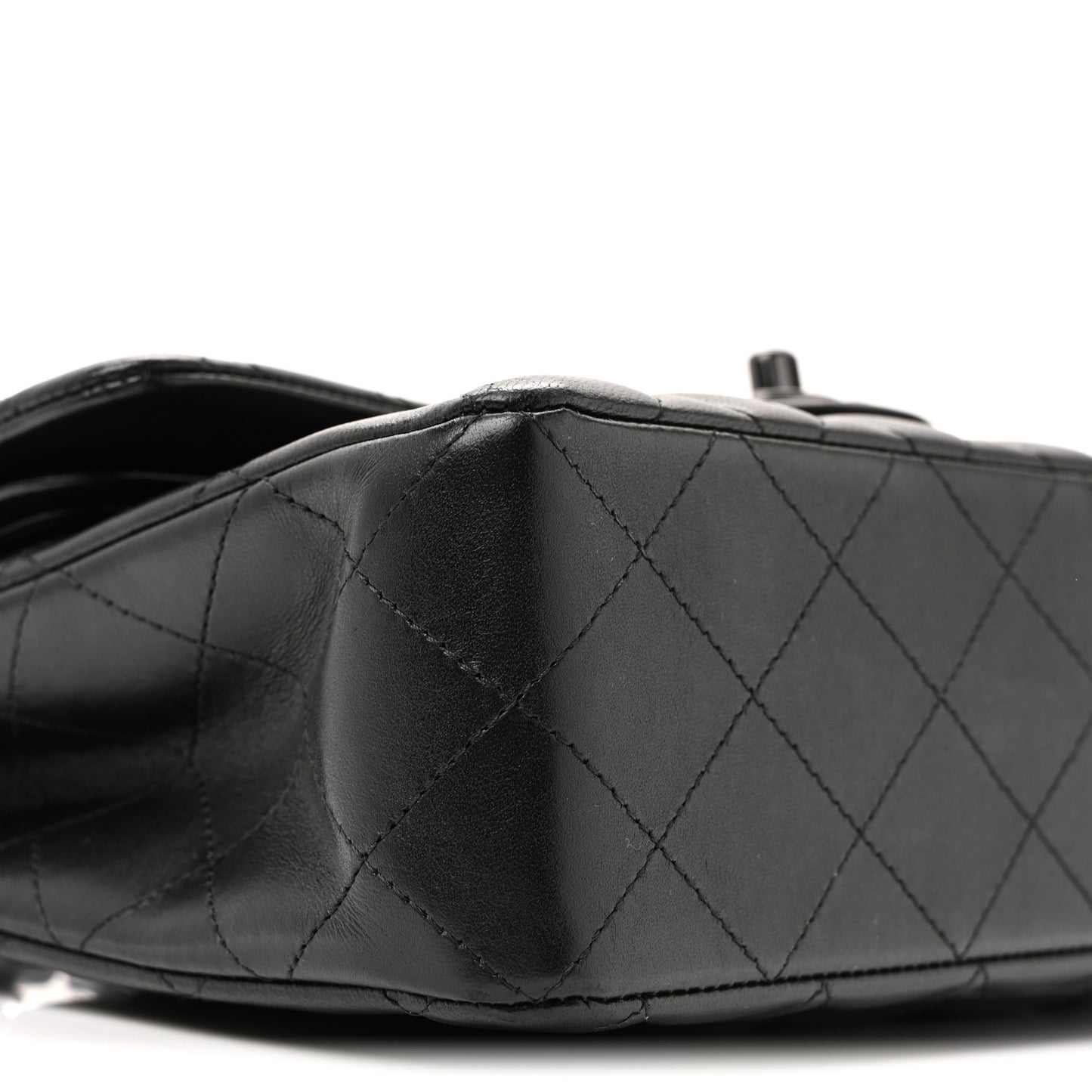 Lambskin Quilted Small Double Flap So Black