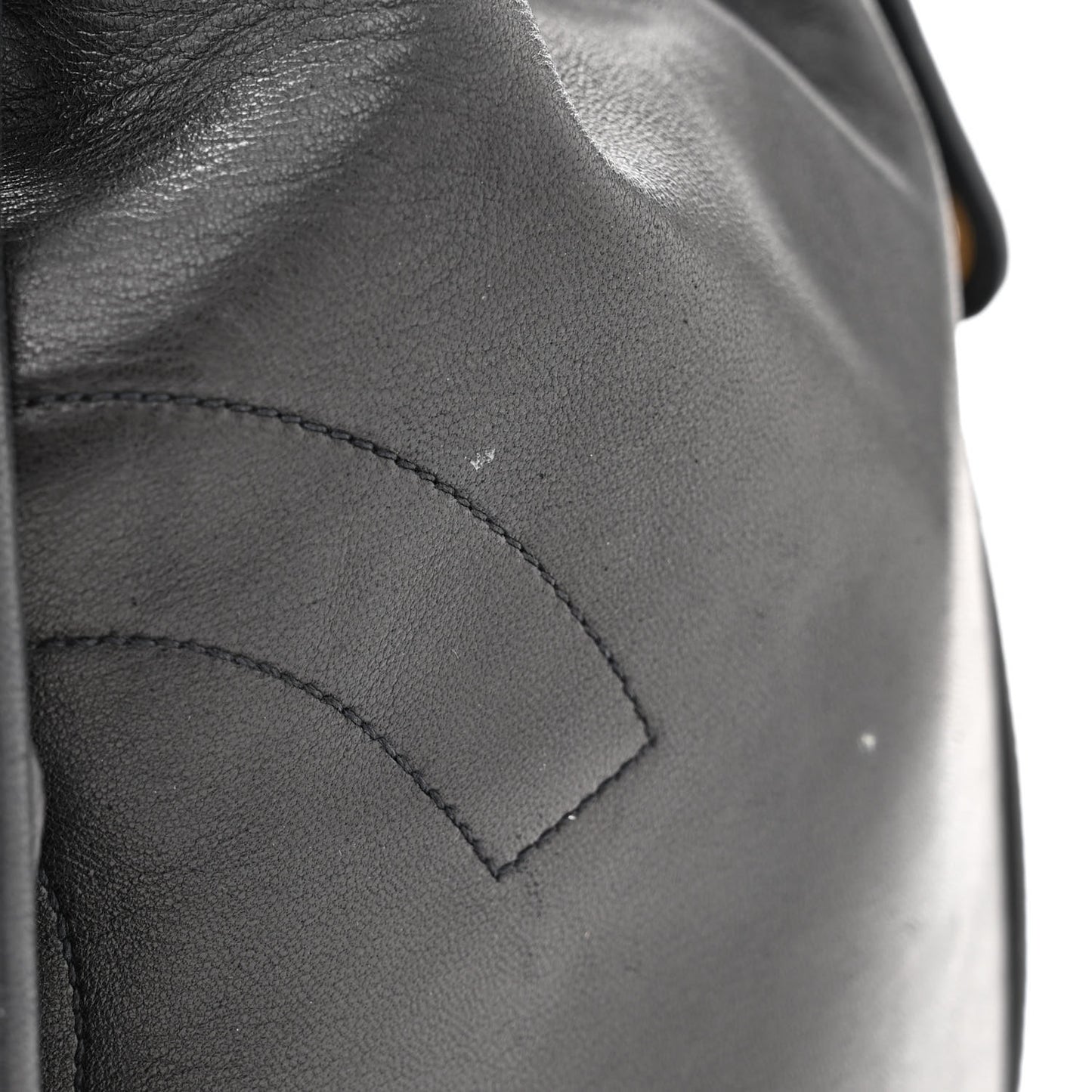 Lambskin CC Drawstring Bag Black