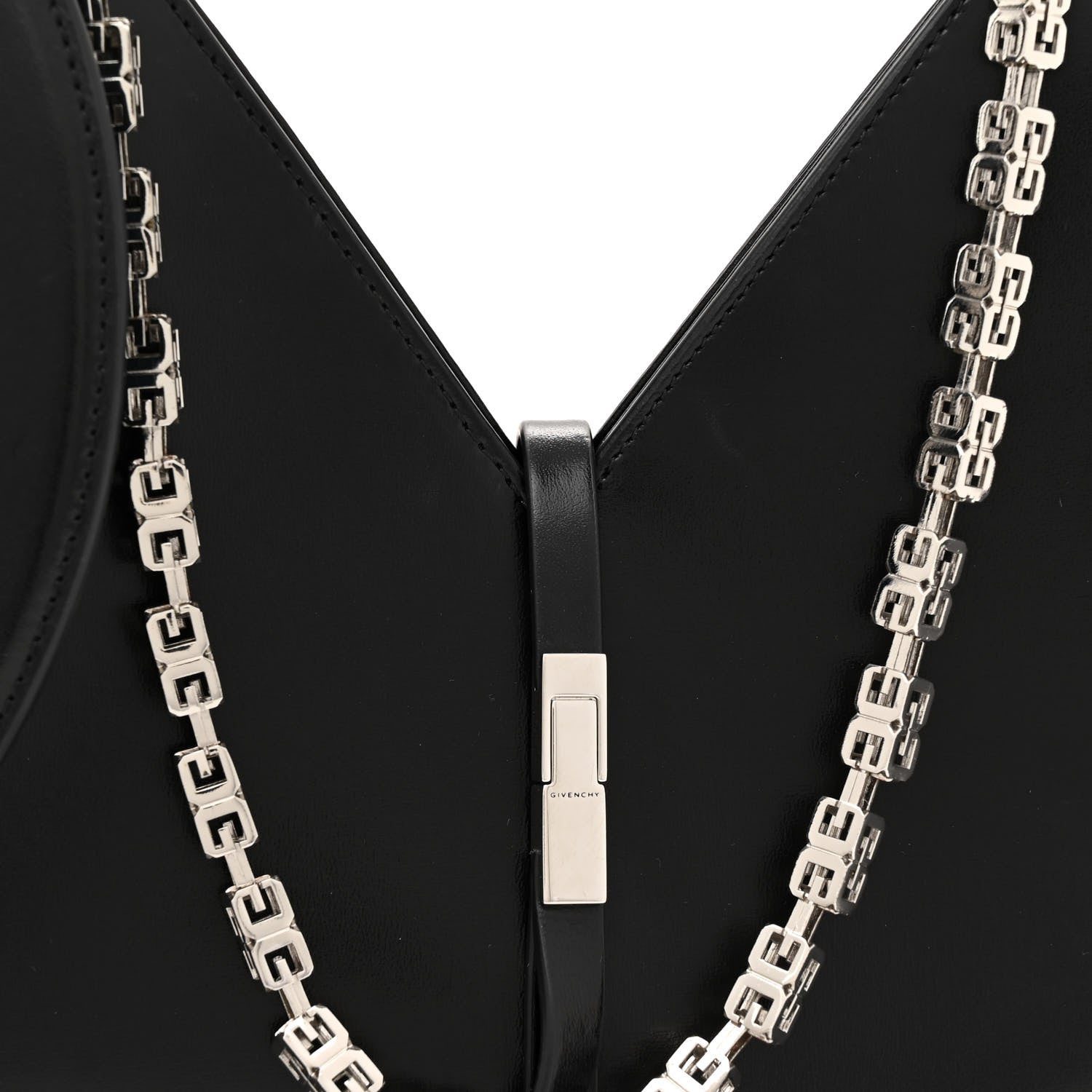 Givenchy Box Calfskin Mini Cut Out Shoulder Bag Black 8 of 11