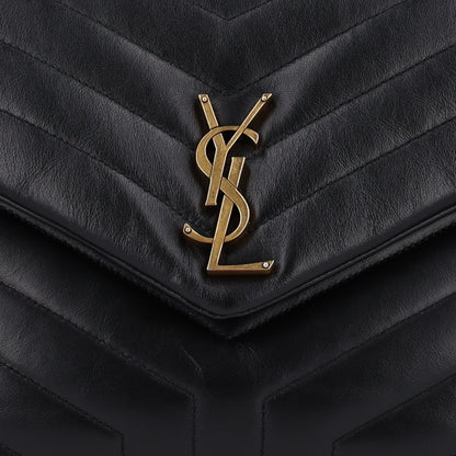Saint Laurent Calfskin Y Quilted Monogram Medium Loulou Chain Satchel Black 9 of 11