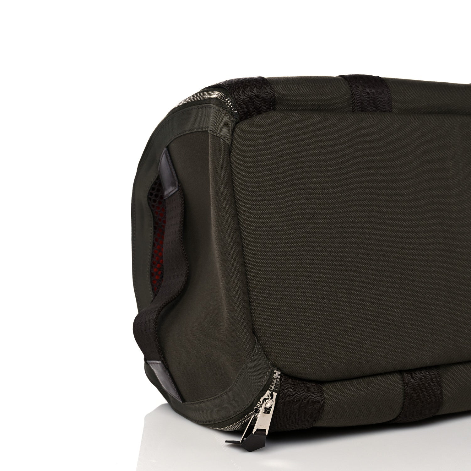 Hermes Fabric Carrying Dog Bag Kaki Feu 11 of 12