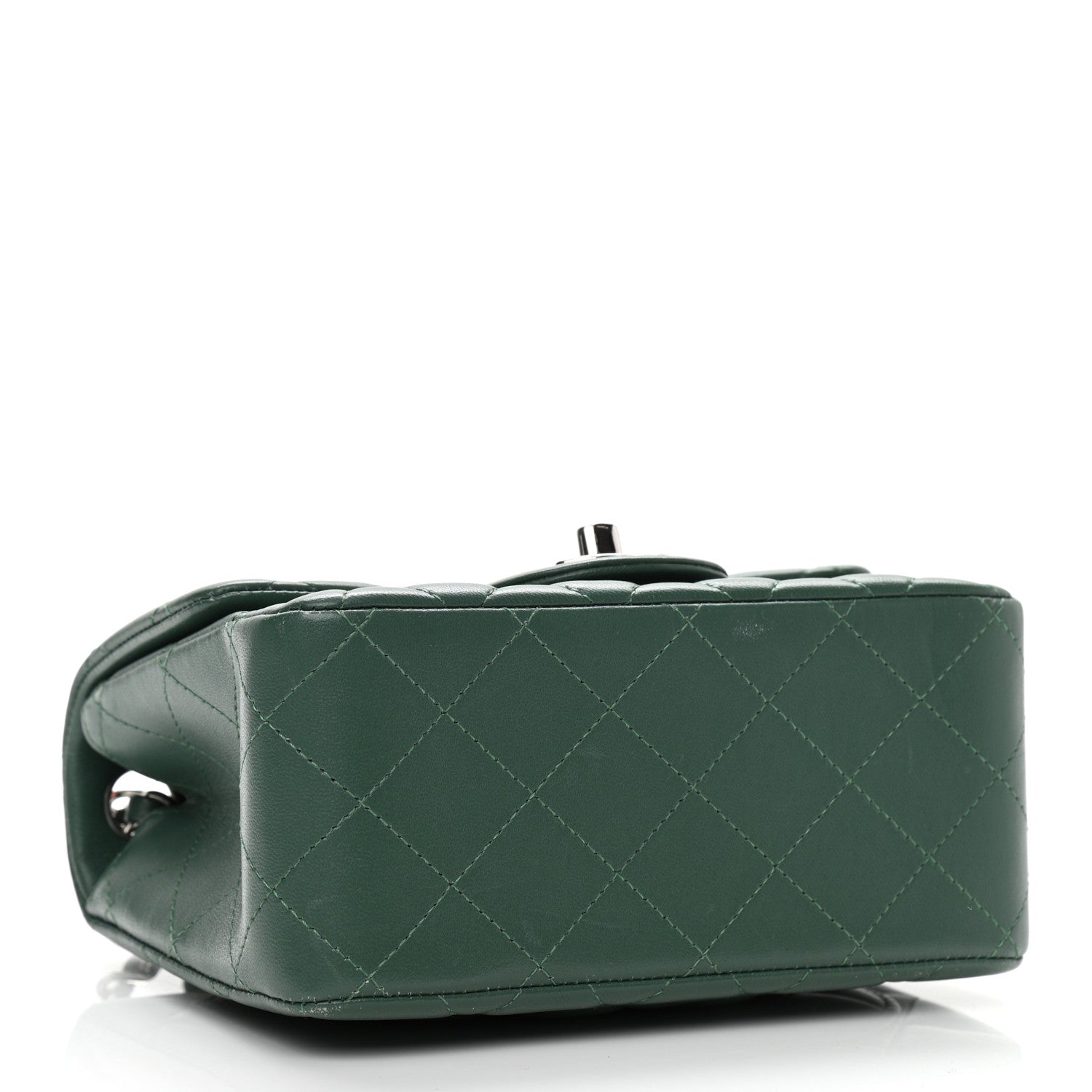 Chanel Lambskin Quilted Mini Square Flap Green 4 of 11