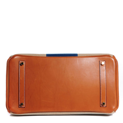 Hermes Toile Natural Barenia Flag Birkin 35 10 of 30
