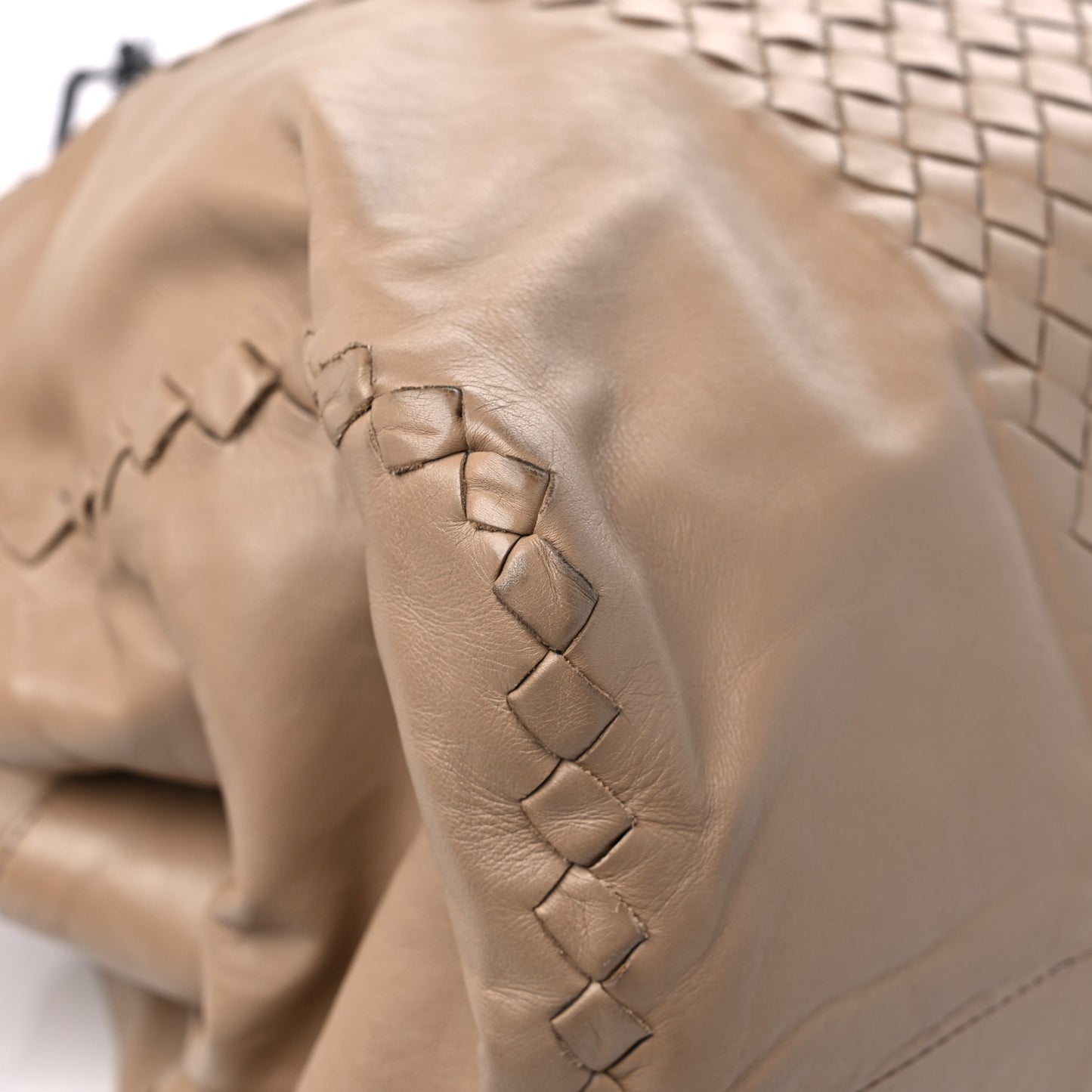Calfskin Intrecciato Leggero Tote Beige