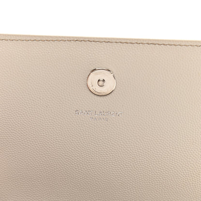 Saint Laurent Grain De Poudre Medium Classic Monogram Kate Satchel Icy White 7 of 13