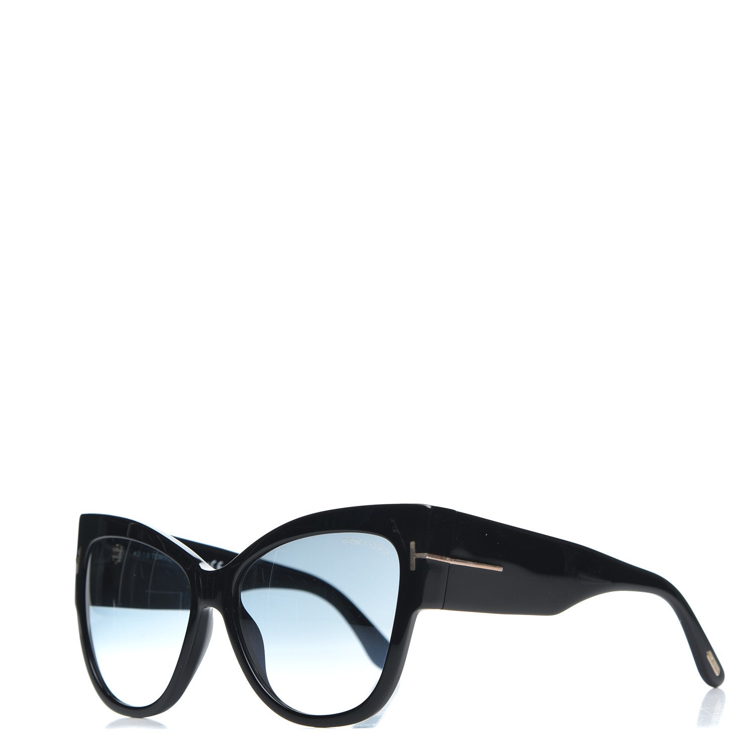 Tom Ford Acetate Anoushka Cat Eye Sunglasses TF371 Black 1 of 7