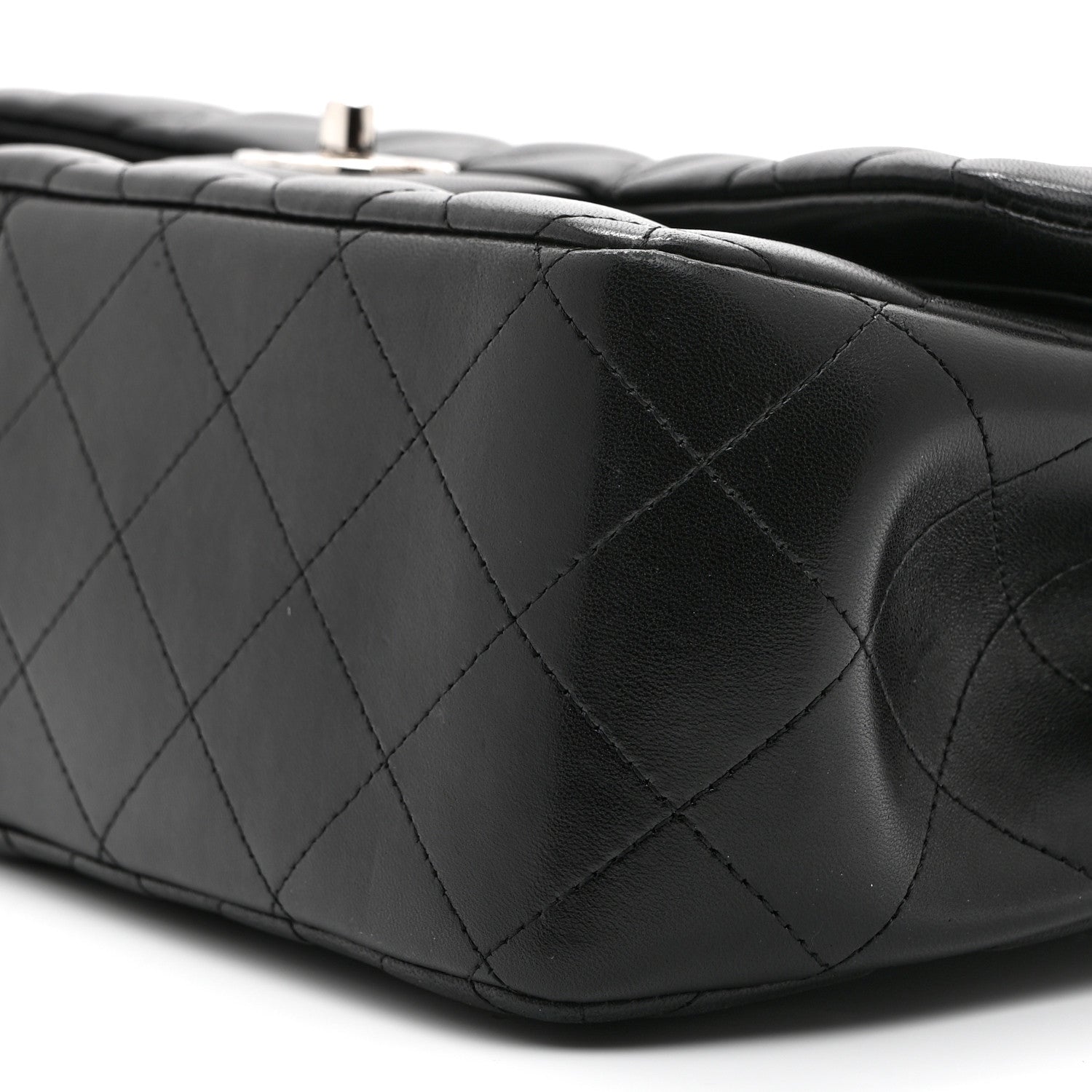 Chanel Lambskin Quilted Jumbo Double Flap Black 10 of 10