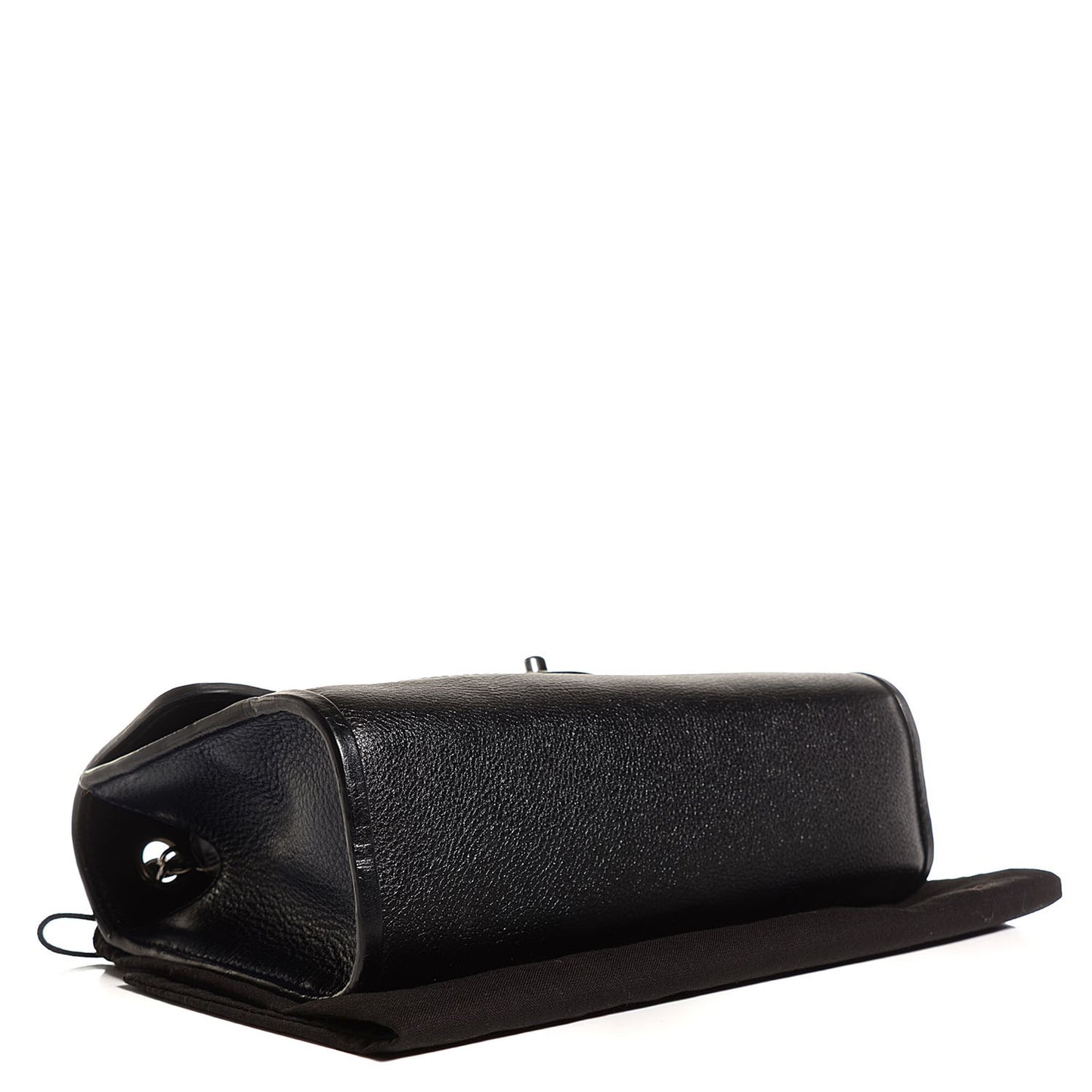 Calfskin Quilted Medium Flap Navy Black