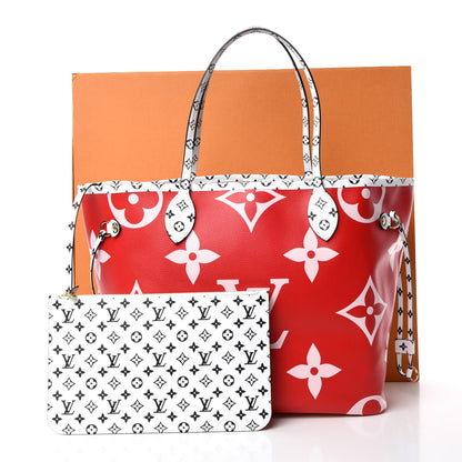 Louis Vuitton Monogram Giant Neverfull MM Rouge 13 of 13