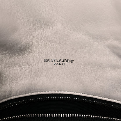 Saint Laurent Lambskin Quilted Medium Loulou Puffer Monogram Chain Satchel Crema Soft 6 of 13