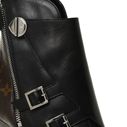 Louis Vuitton Calfskin Monogram Janet Ankle Boots 40 Black 7 of 10