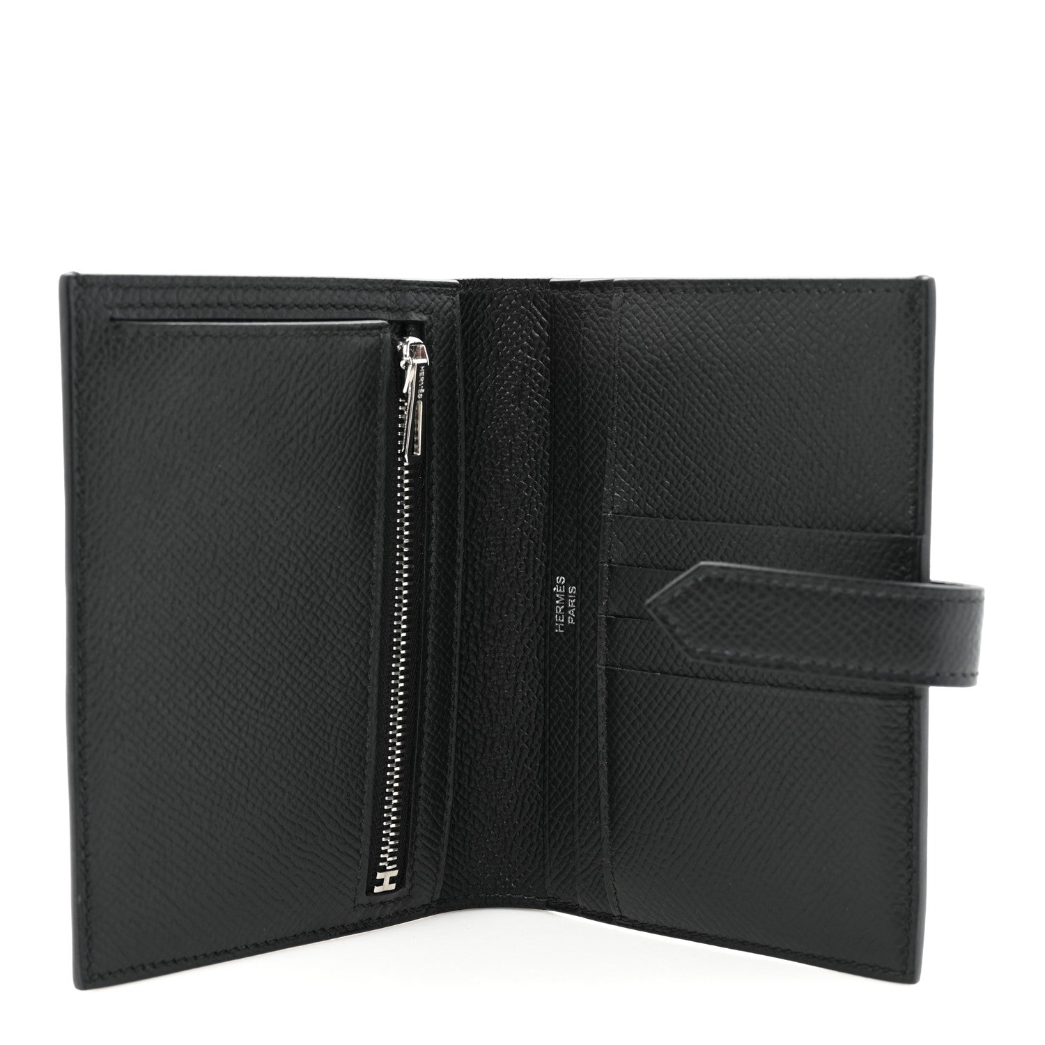 Hermes Epsom Bearn Compact Wallet Black 5 of 10