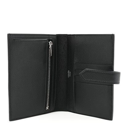 Hermes Epsom Bearn Compact Wallet Black 5 of 10