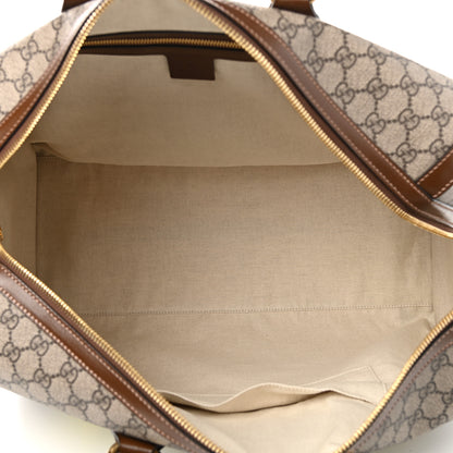 Gucci GG Supreme Monogram Azalea Calfskin Fake/Not Medium Retro Interlocking G Carry On Duffle Beige Ebony Brown Sugar 4 of 9
