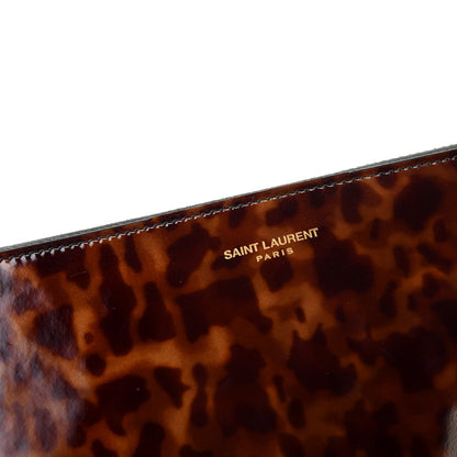Saint Laurent Patent Zipped Tablet Holder Tortoiseshell 6 of 9