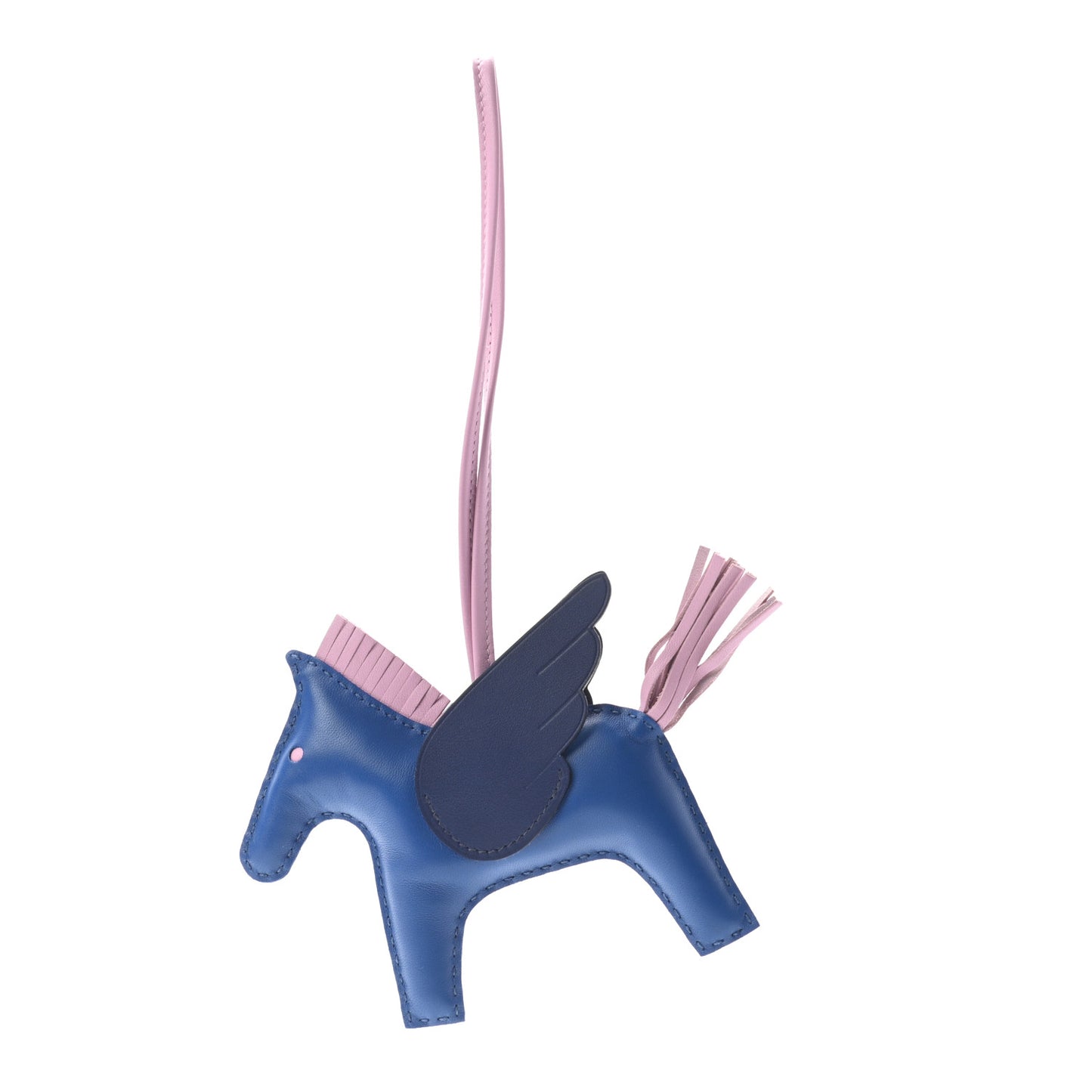 Milo Lambskin Grigri Rodeo Pegase Horse Bag Charm MM Bleu France Mauve Sylvestre Bleu Saphir