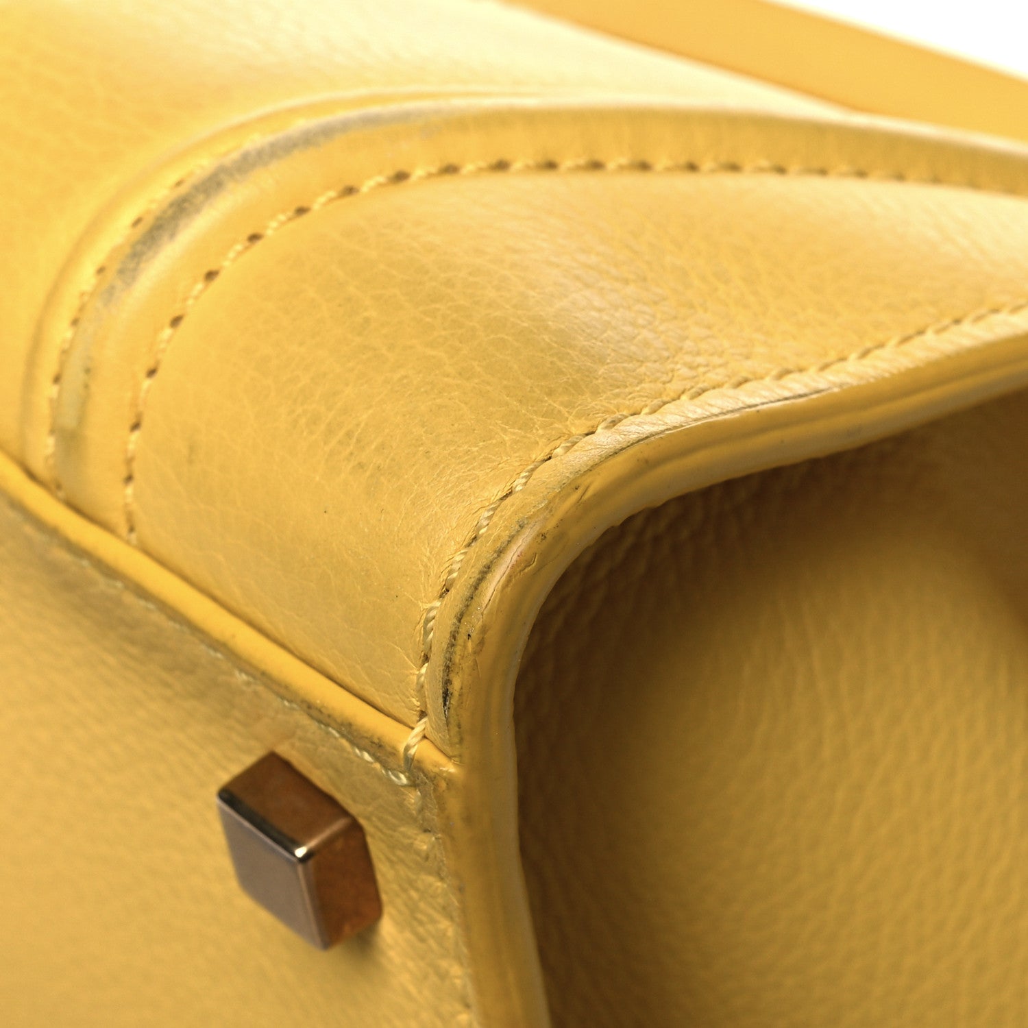 Celine Grained Calfskin Medium Phantom Luggage Yellow 10 of 18