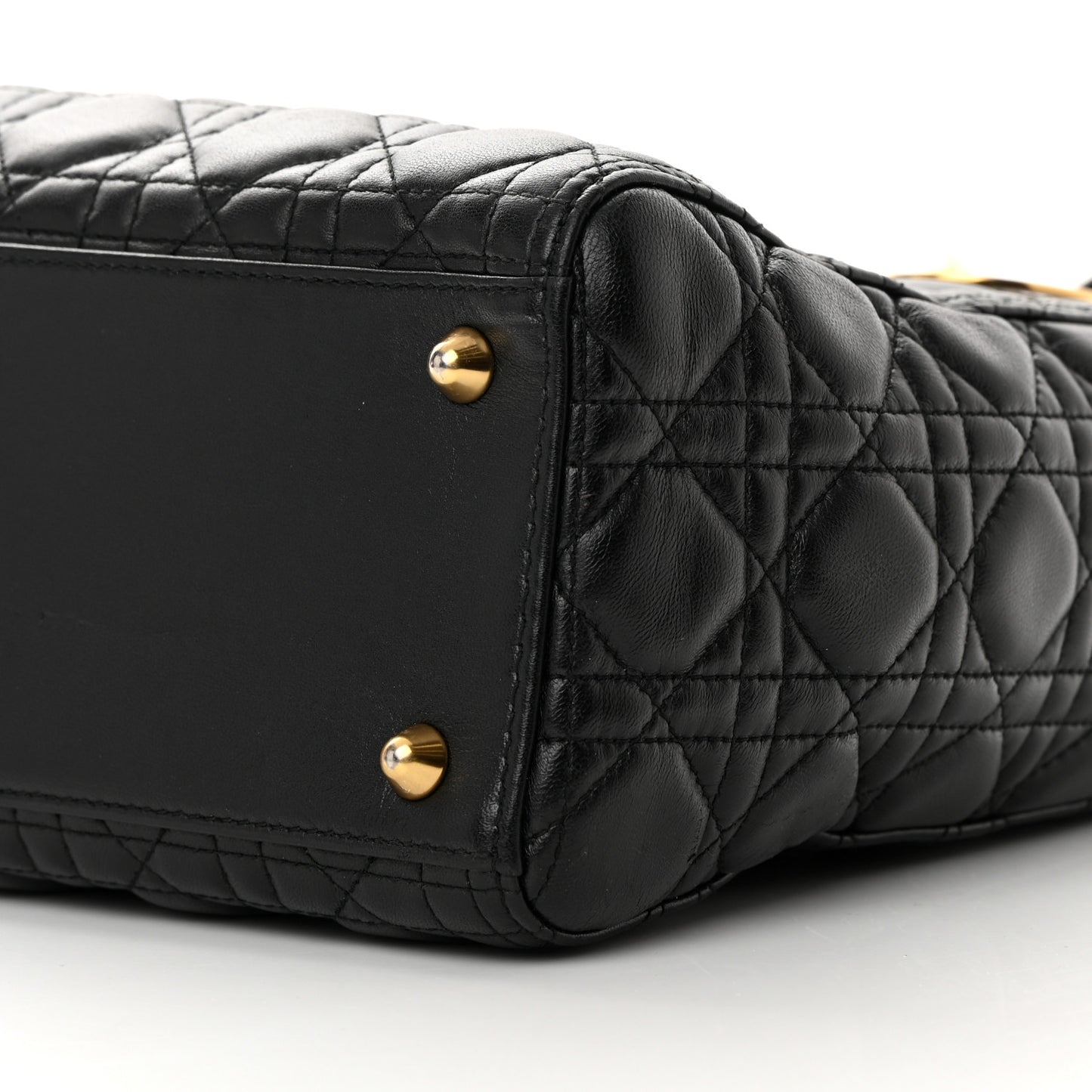 Lambskin Cannage Large Lady Dior Black