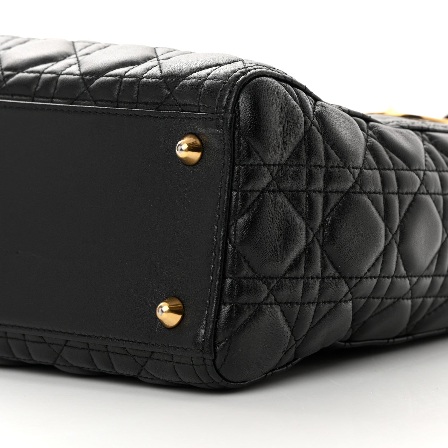 Christian Dior Lambskin Cannage Large Lady Dior Black 10 of 19