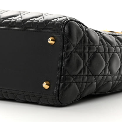 Christian Dior Lambskin Cannage Large Lady Dior Black 10 of 19