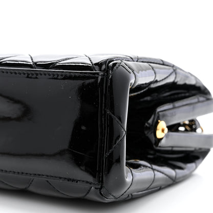 Chanel Patent Quilted Frame Evening Bag Black 11 of 13