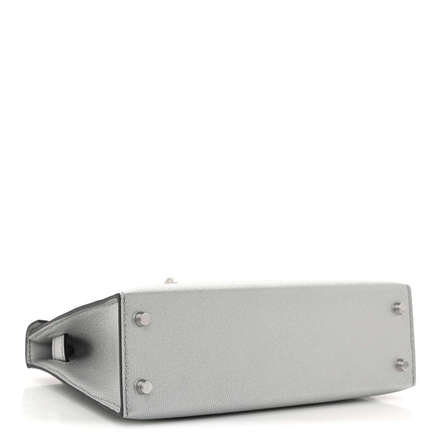 Hermes Metallic Chevre Chamkilight Mini Kelly Sellier 20 Argent 4 of 11