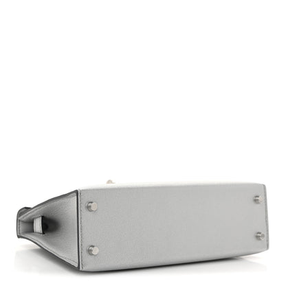 Hermes Metallic Chevre Chamkilight Mini Kelly Sellier 20 Argent 4 of 11