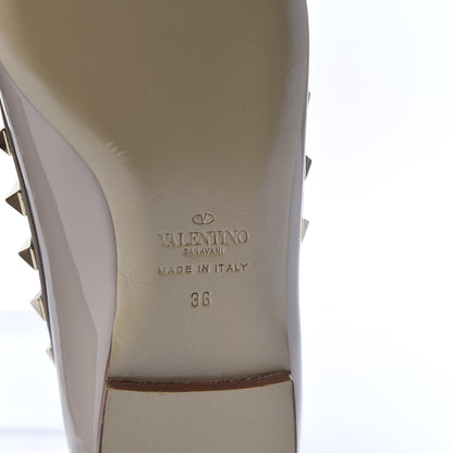 Valentino Garavani Patent Rockstud Ballerina Flats 36 Poudre 8 of 10
