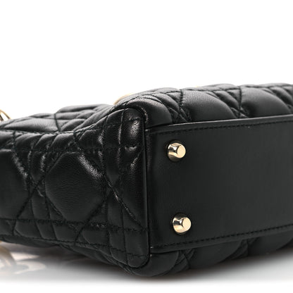 Christian Dior Lambskin Cannage Mini Lady Dior Black 9 of 13