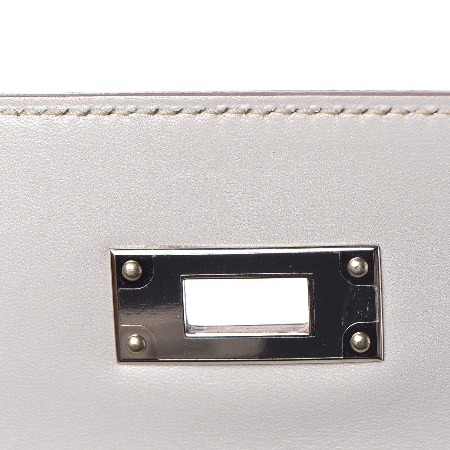 Hermes Tadelakt Kelly Sellier Guilloche 28 Gris Perle 19 of 36
