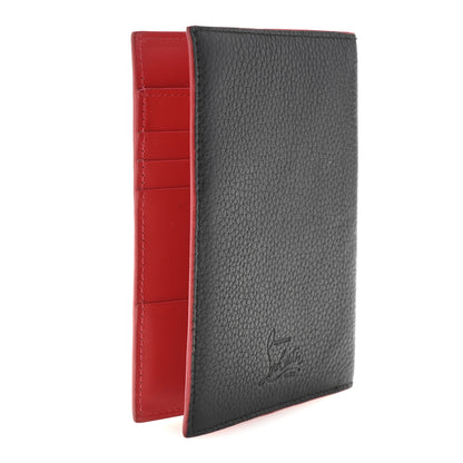 Christian Louboutin Calfskin Studded Loubipass Passport Holder Black 3 of 7
